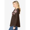 Woman Within Women's Plus Size Washed Thermal V-Neck Tee - 4 of 4