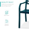 Best Choice Products Outdoor Steel Bench Garden Patio Porch Furniture w/ Floral Design Backrest - 4 of 4
