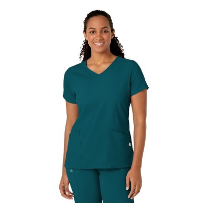 Wink W123 Women's Y-Neck Wrap Scrub Top