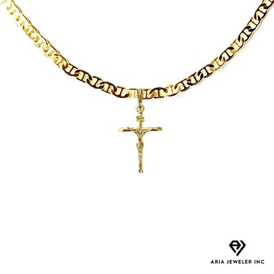 Aria Jeweler Chain with Simple Golden Crucifix