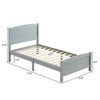 Karl Home Twin Size Solid Wood Bed Frame Gray - 2 of 4