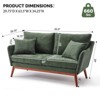 Karl Home |Linen Blend Mid-Century Modern Small Spaces Loveseat Two-Seater Sofa With Solid Wood Base - 3 of 4