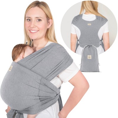 Image of KeaBabies D-Lite Baby Wrap Carrier, Adjustable Baby Carrier, Baby Sling, Newborn, Infant, Toddler 7-44lbs (Classic Gray)