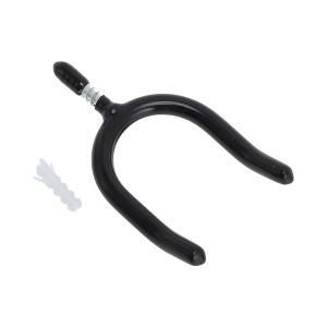Unique Bargains Garage Storage Hooks U-Shaped Hook with Screws Black 3.9"x2.2"x0.4" 1 Pcs - 1 of 4