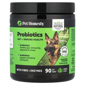 Pet Honesty Probiotics, For Adult Dogs, Pumpkin, 90 Soft Chews, 9.5 oz (270 g) - 1 of 3