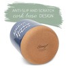 Elanze Designs Happy Place Navy Blue X-Large Cork Bottom, Kitchen Counter, Ceramic Stoneware, Coffee, Tea and Hot Chocolate, Machine Brewing, K - 3 of 4