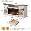 SinCiDo 75" Fireplace TV Stand, Entertainment Center w/ Fireplace, Remote Control, 7 Types of 3D Flames & Led Lights, 2 Drawers, Sliding Barn Door - 3 of 4