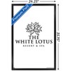 Trends International The White Lotus - Black and White Logo Framed Wall Poster Prints - 3 of 4