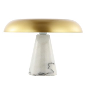 Vaughan 10" Table Lamp - Brass Gold/White - Safavieh - 1 of 4