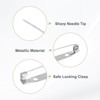 Unique Bargains Durable Multipurpose Iron Badge Brooch Pin Backs Safety Clasp 120 Pcs - 2 of 4