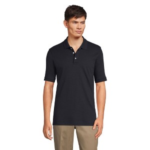 Lands' End School Uniform Men's Long Sleeve Interlock Polo Shirt - 1 of 4