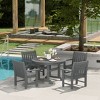 WestinTrends Malibu 5-Piece HDPE Outdoor Patio Chair and Round Table Dining Set - 2 of 4