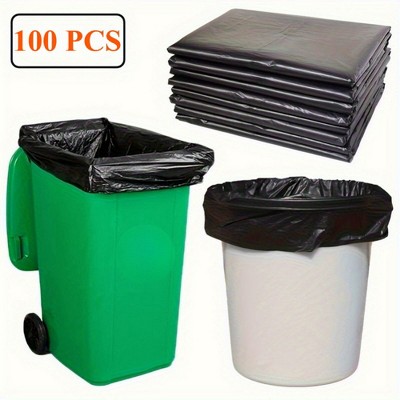 NAYSAYE 50 Gallon 100PCS Trash Bags High Density Heavy Duty, 1.9MIL Large Trash Bags Garbage Bags for Lawn, Leaf, Commercial Daily, Black, 43"*28"*14"