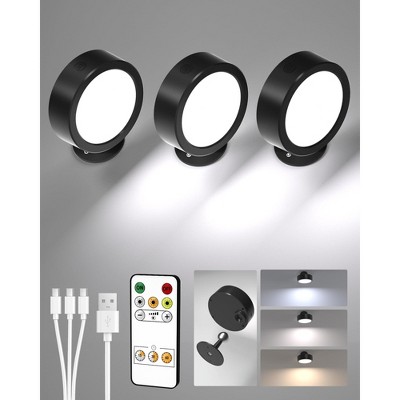 Multiple Pack Sconce Black - EZVALO™:360°Aluminum Wall Light with Dimmable LED Bulbs,UL Listed
