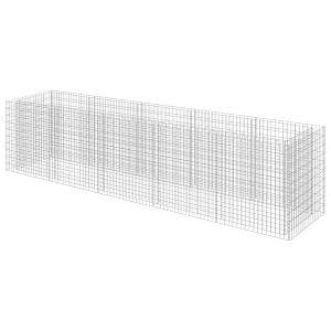 vidaXL - Raised Garden Bed/Flower Bed Gabion Basket - 177.2"x35.4"x39.4" - Rustproof Galvanized Steel - High Load Capacity - 1 of 4