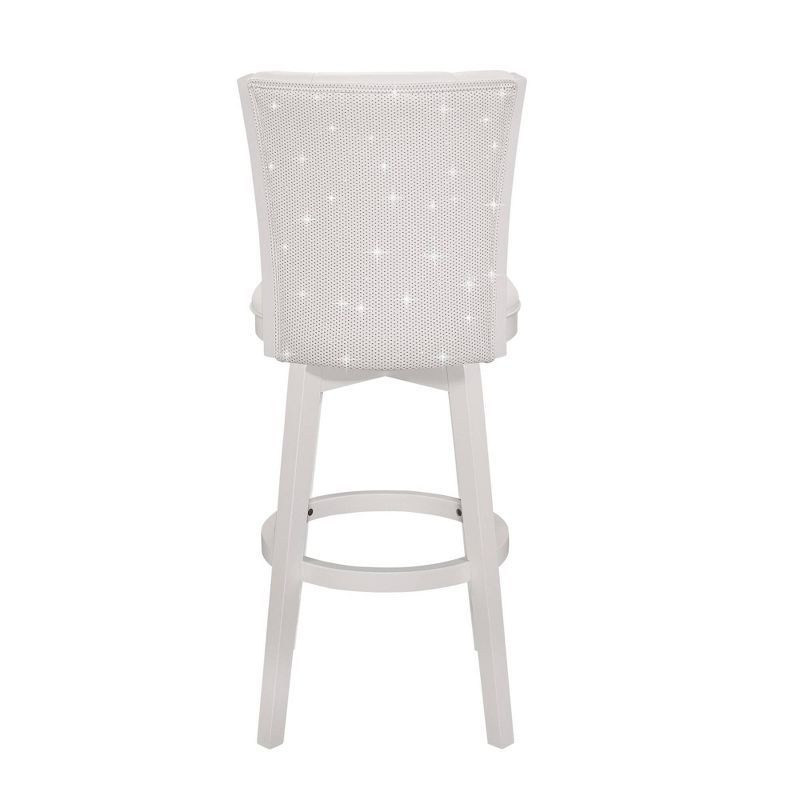 Gianna Wood Swivel Barstool with Upholstered Back White - Hillsdale Furniture, 6 of 14