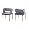 Brassex Set of 2 Anthony Dining Chairs Gray - 2 of 4