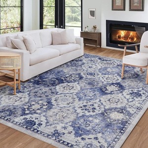 Area Rug,Rugs for Living Room & Bedroom,Bohemian Washable Rug - 1 of 4