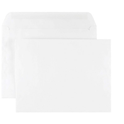 MyOfficeInnovations Gummed Flap Side-Opening Booklet Envelopes 6" x 9" White Wove 250/BX 472852