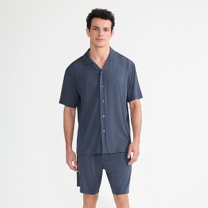 Lands' End Men's Short Sleeve Cooling Knit Short Set - 1 of 4