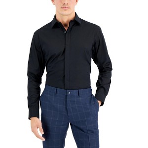 Alfani Mens Convertible cuff Button Down Dress Shirt - 1 of 1