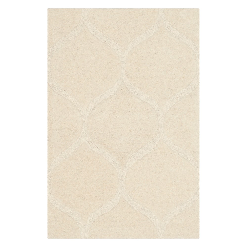 2'x3' Geometric Tufted Accent Rug Ivory/Ivory - Safavieh