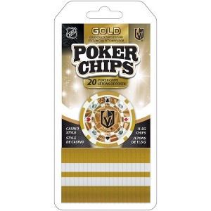 MasterPieces Casino Style 20 Piece 11.5 Gram Poker Chip Set NHL Las Vegas Golden Knights Gold Edition - 1 of 3