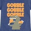 Girls' - Instant Message - Gobble Dinosaur Fitted Short Sleeve Graphic T-Shirt - 2 of 4