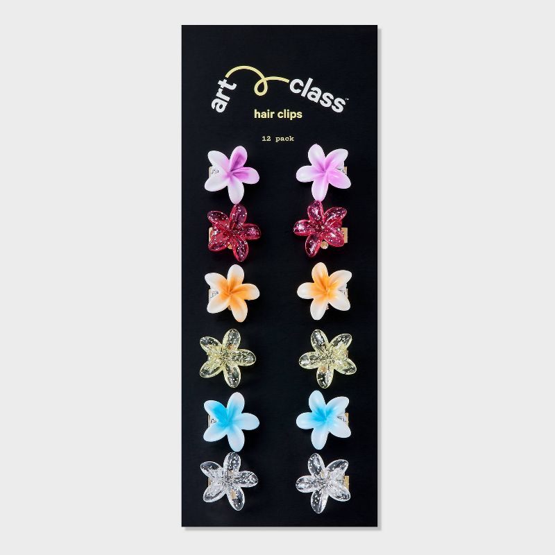 Girls&#39; 12pk Hibiscus Flower Mini Claw Clips - art class&#8482;, 3 of 6