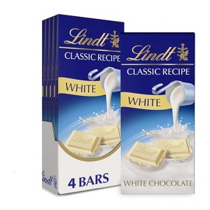 Lindt 4/6/12 Bars,  Classic Recipe White Chocolate Bar, White Chocolate Candy, 4.4 oz. - 1 of 4