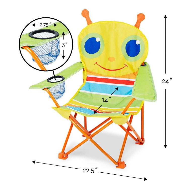 Melissa & Doug Sunny Patch Giddy Buggy Folding Lawn and Camping Chair: For Kids, Maximum Capacity 120 lbs, 5 of 9