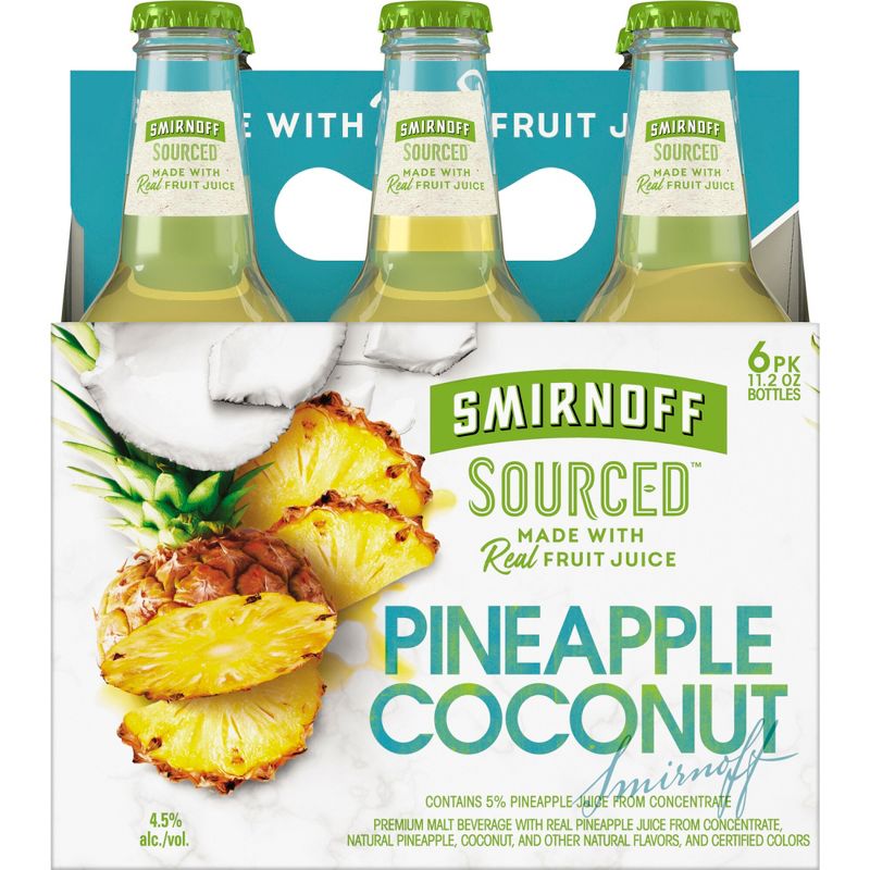 Smirnoff Sourced Pineapple Coconut - 6pk/11.2 fl oz Bottles, 4 of 10