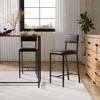Dining Chairs Set of 4 Upholstered PU Dining Chairs Curved Backrest, Modern Dining Room Chairs Kitchen Chairs with 26IN Metal Legs and Sturdy H-Frame - 2 of 4