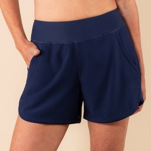 Lands' End Women's 5" Inseam Swim Board Shorts with Panty - 1 of 3