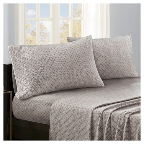 Micro Fleece Diamond Sheet Set Gray Target