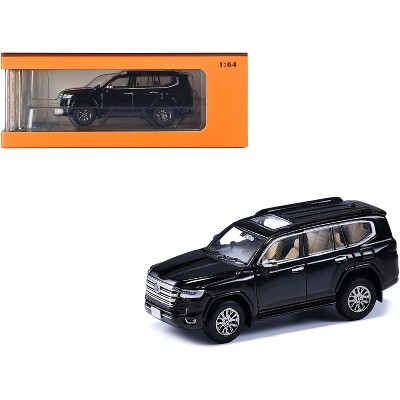 Toyota Land Cruiser 300 Black 1/64 Diecast Model Car by GCD