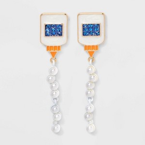 Teacher Glue Bottle with Pearls Stud Earrings - Multicolor - 1 of 2