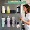 4 Pack Magnetic Water Bottle Holder for Fridge, Magnet Cup Holder Organizer with Tumbler Lid & Straw Organizers, Fits 40 & 30 Oz Cups for Office - 4 of 4