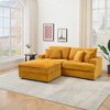 82'' L-Shaped Sectional Sofas with Movable Footstool, Storage Function, and 4 Toss Pillows - 2 of 4