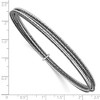 Black Bow Jewelry Sterling Silver Black Plated D/C 10 Layer Intertwined Bangle Bracelet - 4 of 4