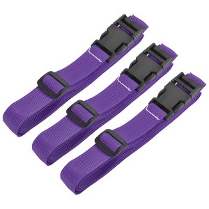 Unique Bargains Travel Accessory Luggage Adjustable Buckle Belt Utility Strap 3 Pcs - 1 of 4