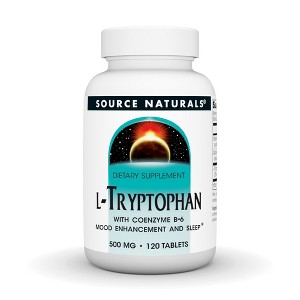 L-Tryptophan 500mg with Coenzyme B6 by Source Naturals, Inc.  -  120 Tablet - 1 of 3