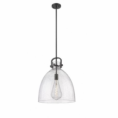 Newton Bell - 1 Light Stem Hung Pendant In Industrial Style-21.63 Inches Tall and 16 Inches Wide