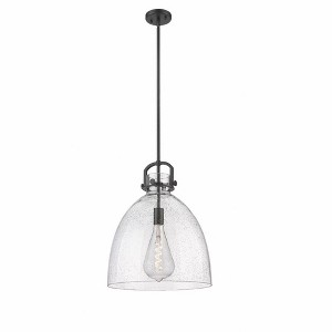 Newton Bell - 1 Light Stem Hung Pendant In Industrial Style-21.63 Inches Tall and 16 Inches Wide - 1 of 1