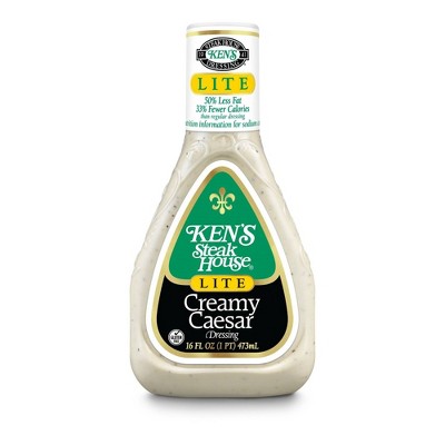 Ken's Steak House Lite Creamy Caesar Salad Dressing - 16fl oz