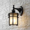 Adisyn 8" Outdoor Sconce (Set of 2) - PLT4025 - Black - Safavieh - 3 of 4