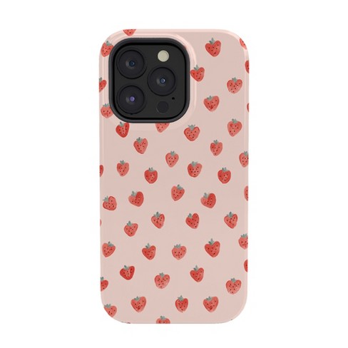 Emanuela Carratoni Strawberries on Pink Snap Slim iPhone 15 Case - Society6 - image 1 of 1