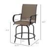 Aghana Digitals 2-Pack Outdoor Swivel Bar Stools with Arms, 360° Rotation, Breathable Mesh, Steel - 3 of 4