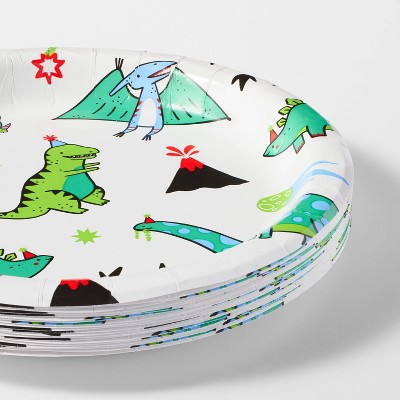 20ct 8.5&#34; Disposable Dinosaur Dinner Plates - Spritz&#8482;