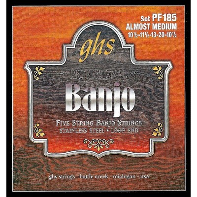 GHS Stainless Steel 5-String Banjo Strings - Almost Medium
